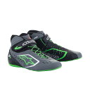 alpinestars(アルパインスターズ) カートシューズ TECH-1 KX V2 SHOES (サイズUSD：8.5) 1116 BLACK DARK GRAY GREEN FLUO