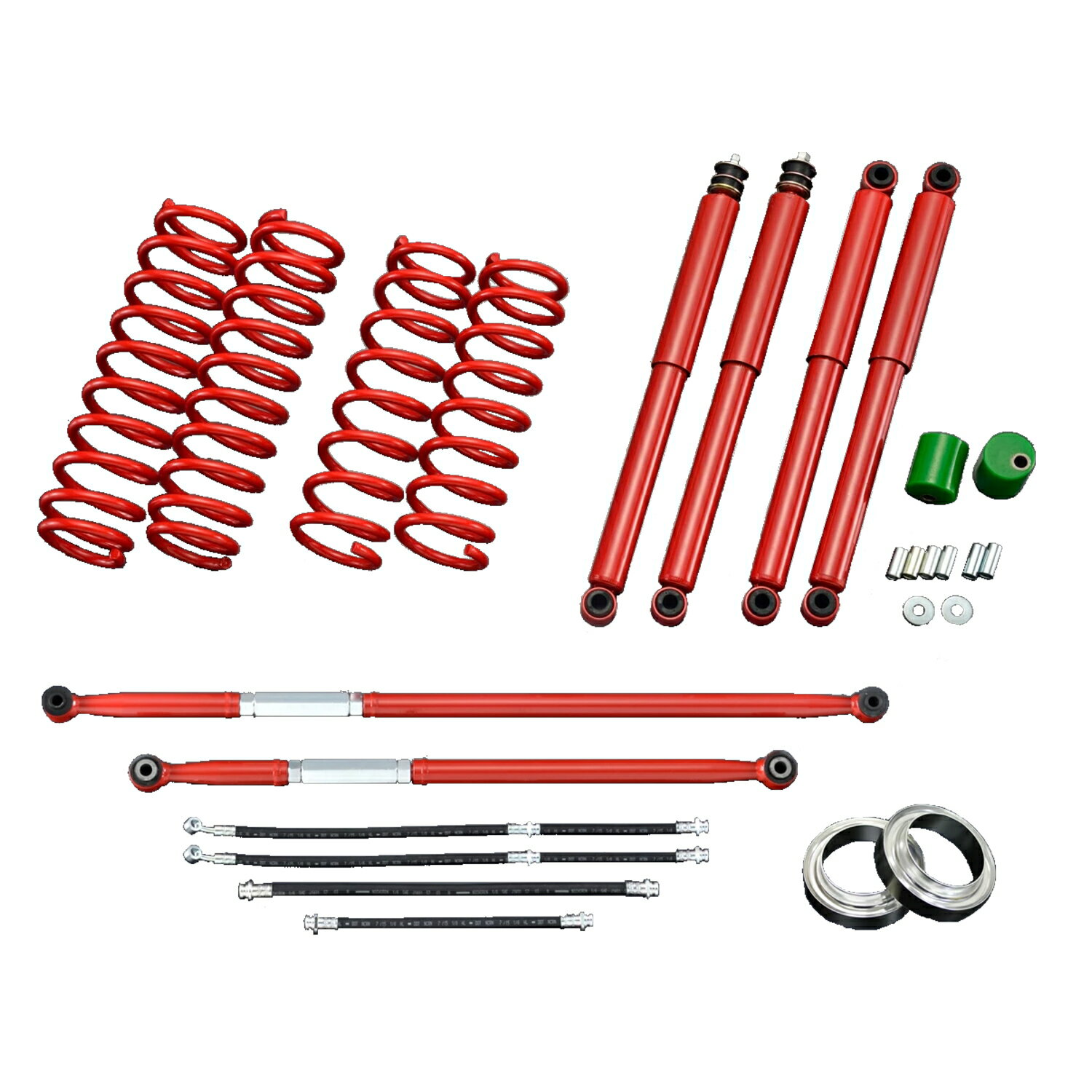 Motor Farm (モーターファーム) ジムニー JB74 サスペンションセット ST 3インチUPキット(レッド)