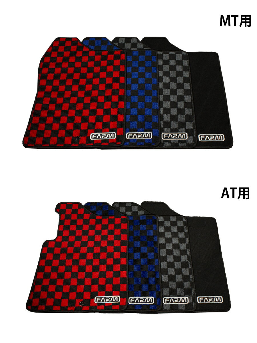 Motor Farm (モーターファーム) ジムニー JB23/33/43 フロアマット AT車用 (レッドチェック)