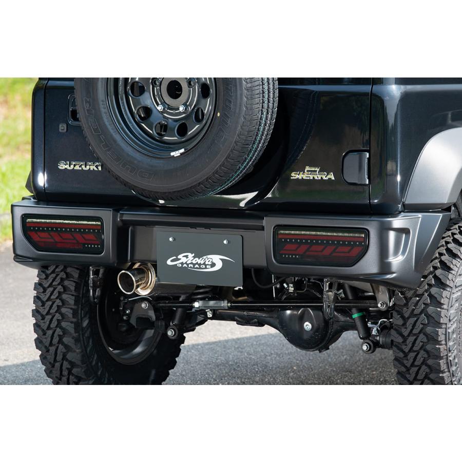 ショウワガレージ ABSリアバンパースポイラー タイプ2　塗装済み(シボブラック)　ジムニーシエラ JB74用 ［E00661］【発送先限定商品】