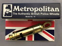 英国製 ロンドン 警視庁スコットランドヤード ホイッスル ボビー携帯GD金色真鍮笛 E012