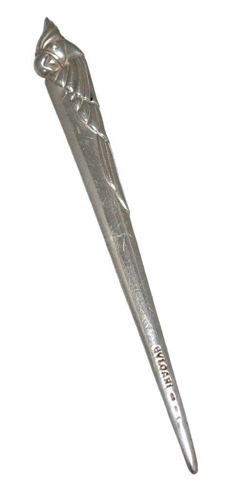 ブルガリ ペーパーナイフ SV925 シルバー製 銀製品 オウムモチーフ アニマル BVLGARI 【中古】