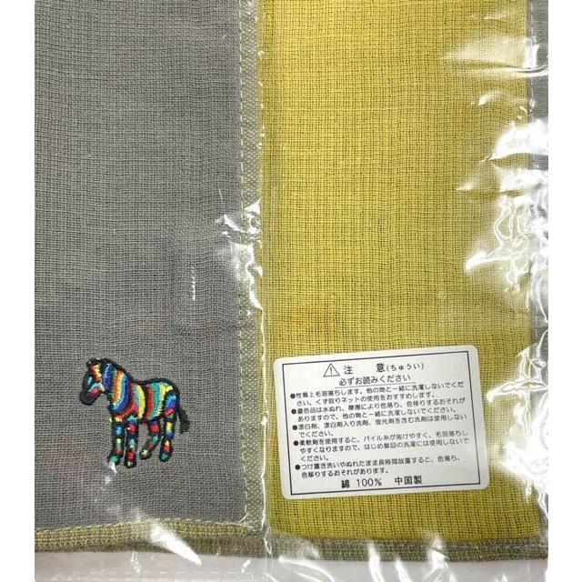 未使用 ポールスミス ハンカチ タオルハンカチ マルチストライプ ゼブラ 綿100％　...