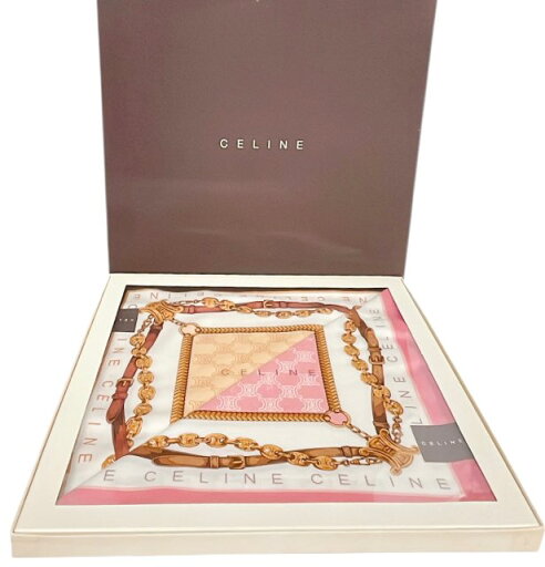未使用 セリーヌ ハンカチ 2枚セット マカダム ランチマット チェーン柄 ピンク ブラウン CELINE コットン 100% 綿 レディース セット 【中古】 未使用 セリーヌ ハンカチ 2枚セット マカダム ランチマット チェーン柄 ピンク ブラウン CELINE コットン 100% 綿 レディース セット 【中古】