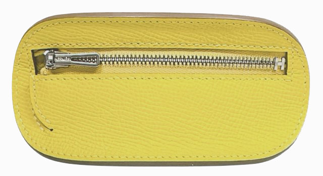 エルメス コインケース サーフ ソルド品 HERMES 小銭入れ レザー イエロー ファスナー付き メンズ レディース 【中古】