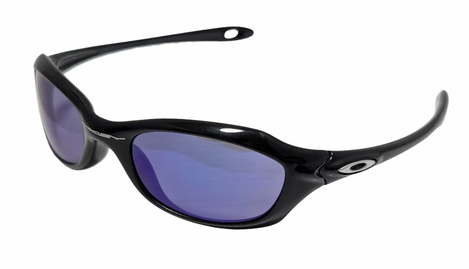 新品同様 オークリー サングラス FIVE ファイブ XS 小さめサイズ ブラック ブルーイリジウム 廃盤モデル 黒 女性 レディース キッズ ジュニア OAKLEY 男女兼用 【中古】