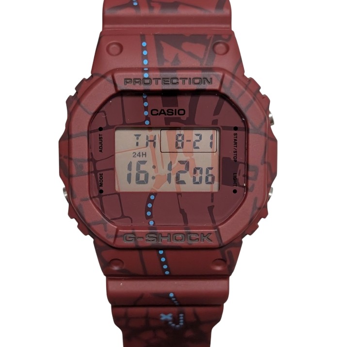 新品同様 カシオ Gショック トレジャーハント DW-5600SBY レッド 渋谷 地図 メンズ G-SHOCK 腕時計 ク..