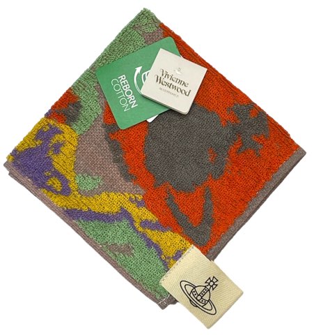 未使用 ヴィヴィアンウエストウッド ハンドタオル ミニタオル ハンカチ タオル オーブ マルチカラー　レディース メンズ VivienneWestwood ヴィヴィアン 【中古】