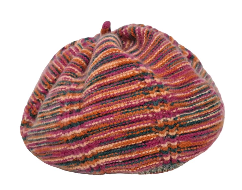 ミッソーニ ニット ベレー帽 ニットキャップ ピンク系 レディース 帽子 カシミヤ 100% カシミア MISSONI 【中古】