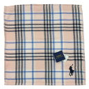 未使用 ラルフローレン ハンドタオル ハンカチ 刺繍 ピンク ネイビー ポニー チェック POLO ミニタオル Polo Ralph Lauren 【中古】