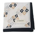 未使用 ジバンシー ハンカチ レディース ホワイト ブラック 綿 100% コットン ジバンシィ GIVENCHY 【中古】
