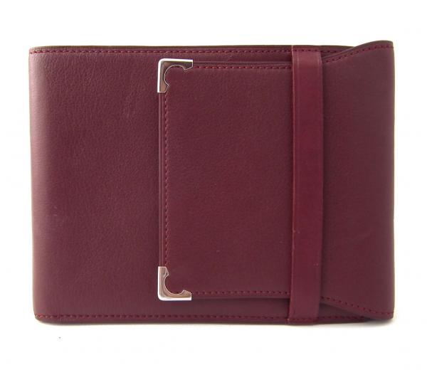 カルティエ 財布 札入れ　札入 ボルドー マスト Cartier 二つ折り　小切手ケース　美品　【中古】のサムネイル