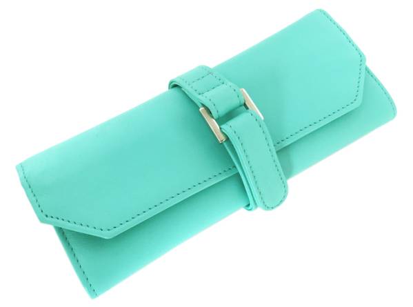 ティファニー ジュエリーロール ジュエリーポーチ ジュエリーケース レザー TIFFANY レディース アクセサリーケース ティファニーブルー 美品　【中古】のサムネイル