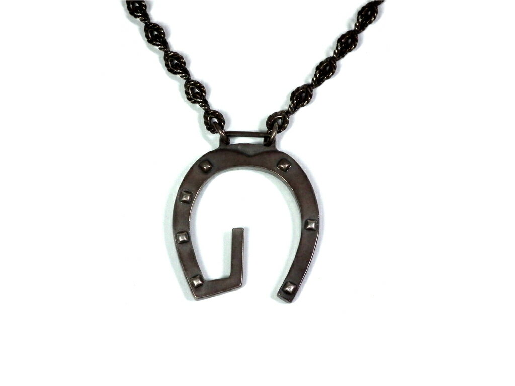 グッチ ネックレス ホースシュー Gマーク Gモチーフ ペンダント 大きめ メンズ SV925 シルバー GUCCI 【中古】のサムネイル