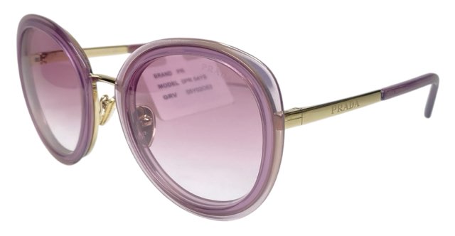 未使用 プラダ サングラス PRADA PR 54YS オーバル パープル レディース メンズ ピンク ゴールド ロゴ SUNGLASSES 【中古】(4)