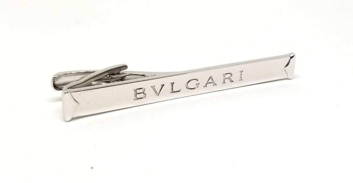ブルガリタイピンネクタイ留めＳＶ９２５シルバー製タイクリップタイバー銀製ＡＧ９２５ＢＶＬＧＡＲＩメンズ美品紳士用ネクタイピンシルバー925美品【中古】