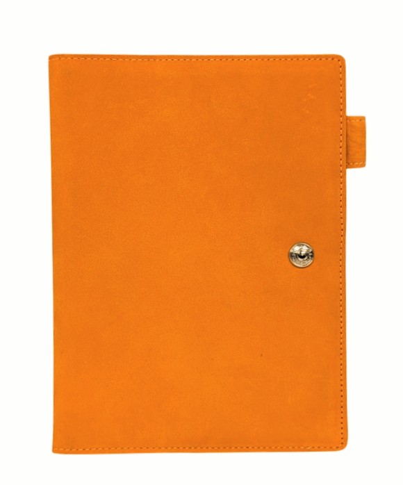 アシュフォード ASHFORD 手帳カバー A5 ダイアリーカバー オレンジ スエード メンズ レディース 紳士 【中古】