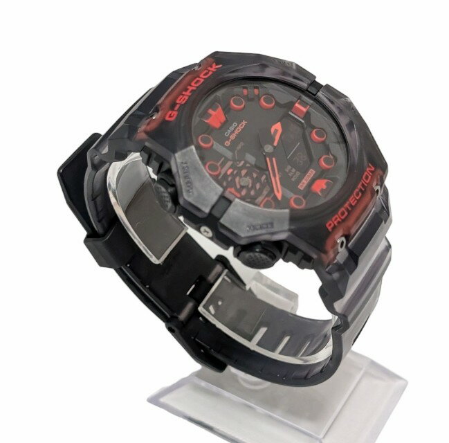 新品同様 カシオ Gショック GA-B001 SERIES ブラック レッド デジタル アナログ ウォッチ デジアナ クォーツ モバイルリンク機能 Bluetooth ANALOG-DIGITAL CASIO G-SHOCK ジーショック 【中古】