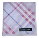 未使用 バーバリー ハンカチ 綿 100% ランチマット チェック バーバリー レディース BURBERRY コットン ライトパープル 【中古】