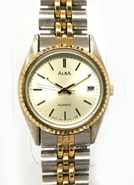 アルバ レディース ウォッチ ALBA コンビ SS ステンレス シルバー ゴールド 【中古】