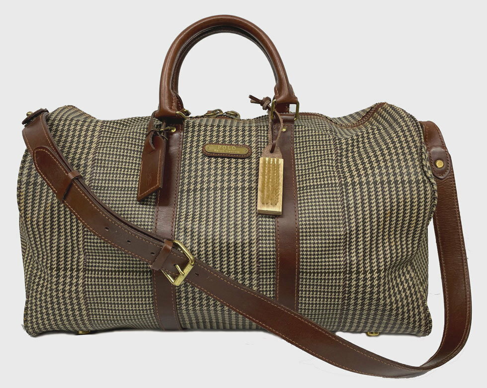 ポロ ラルフローレン ボストンバッグ 2WAY チェック グレンチェック 旅行用 旅行かばん ストラップ メンズ レディース POLO RALPH LAUREN　PVC 【中古】のサムネイル