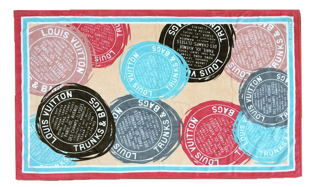 ルイヴィトン ビーチタオル T&B パステルカラー コットン100％ TRUNK&BAGS 大判 ブランケット バスタオル ルイ・ビトン ルイ・ヴィトン ルイビトン LOUIS VUITTON 【中古】のサムネイル