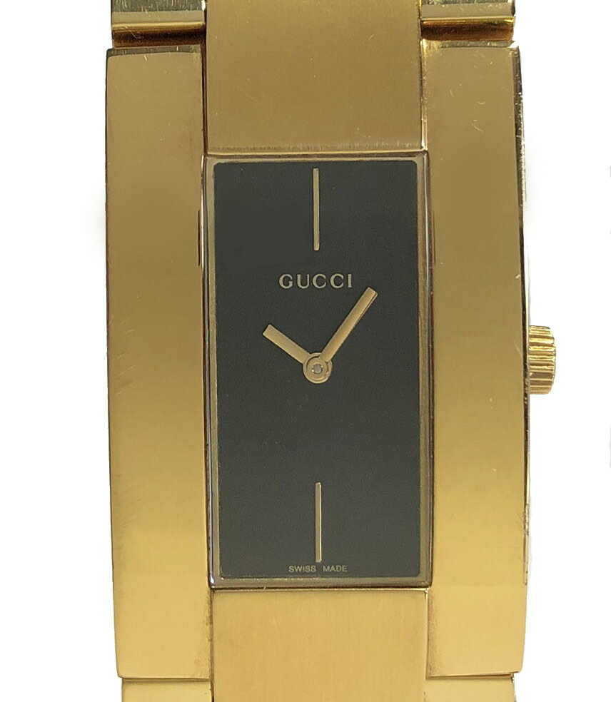 安い グッチ 腕時計 4600m ウォッチ 時計 ゴールド Gp メンズ レディース 金 ブラック 文字盤 クォーツ Qz 男女兼用 Gucci 店舗良い Www Noudeal Com