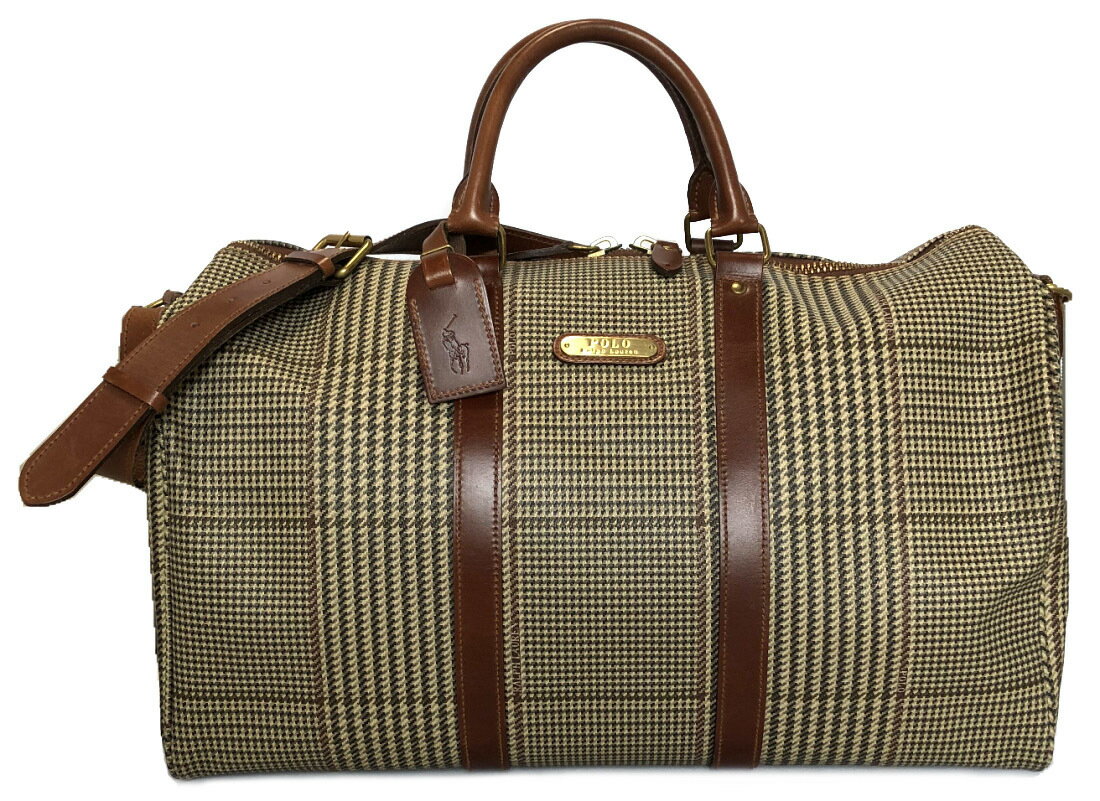 ポロ ラルフローレン ボストンバッグ 2WAY チェック ガンクラブチェック 旅行用 旅行かばん ストラップ付 メンズ レディース ラルフローレンポロ PVC 美品 POLO RALPH LAUREN 【中古】のサムネイル