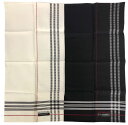未使用 バーバリー ロンドン ハンカチ 綿100% チェック ホワイト ブラック 黒 白 2枚セット BURBERRY LONDON レディース メンズ 【中古...