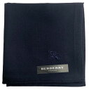 未使用 バーバリー ロンドン ハンカチ ネイビー 綿 コットン 100% 紺 メンズ レディース BURBERRY LONDON 【中古】