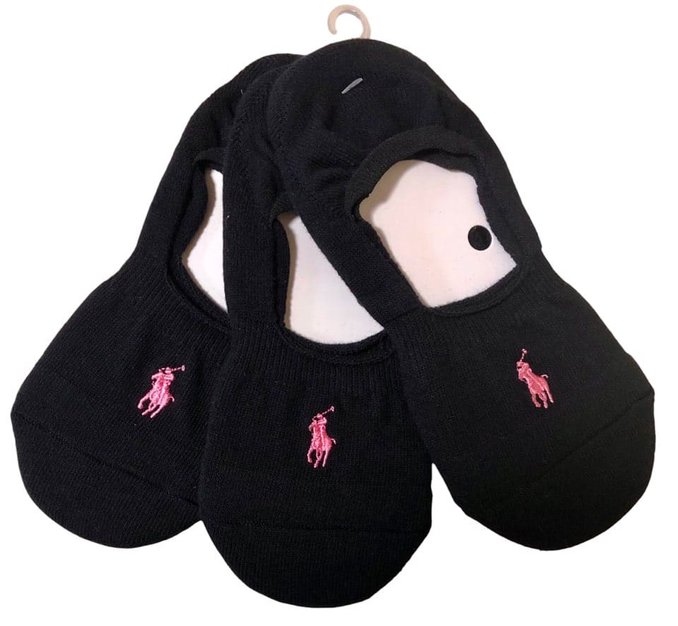 未使用 3足セット POLO RALPH LAUREN ポロ ラルフ ローレン レディース 23〜25cm 足底パイル アーチサポート かかと滑り止め付き ワン...