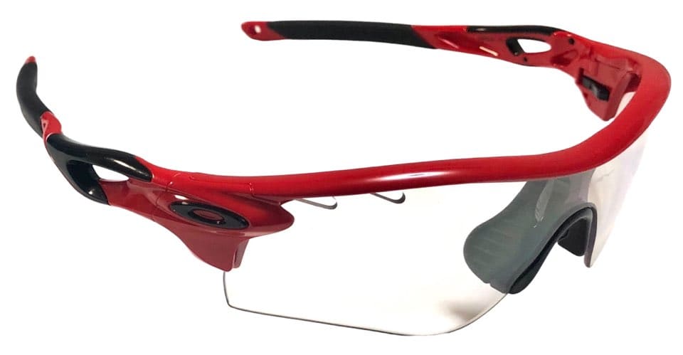 オークリー サングラス レーダーロックパス OO9181-09 OAKLEY RADAR LOCK PATH VENTED レッド クリアレンズ メンズ 紳士用 男女兼用 軽量　【中古】