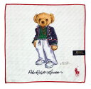 ポロ ラルフローレン ハンカチ リバーシブル ホワイト ストライプ ポロベア ベア ポニー くま 綿 ブランド 白 POLO RALPH LAUREN レディ...