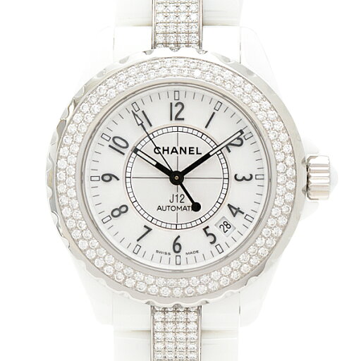 シャネル 時計 メンズ J12 自動巻 2重ダイヤベゼル ダイヤブレス ホワイト文字盤 セラミック CE CHANEL H1422 中古 シャネル 時計 メンズ J12 自動巻 2重ダイヤベゼル ダイヤブレス ホワイト文字盤 セラミック CE CHANEL H1422 中古