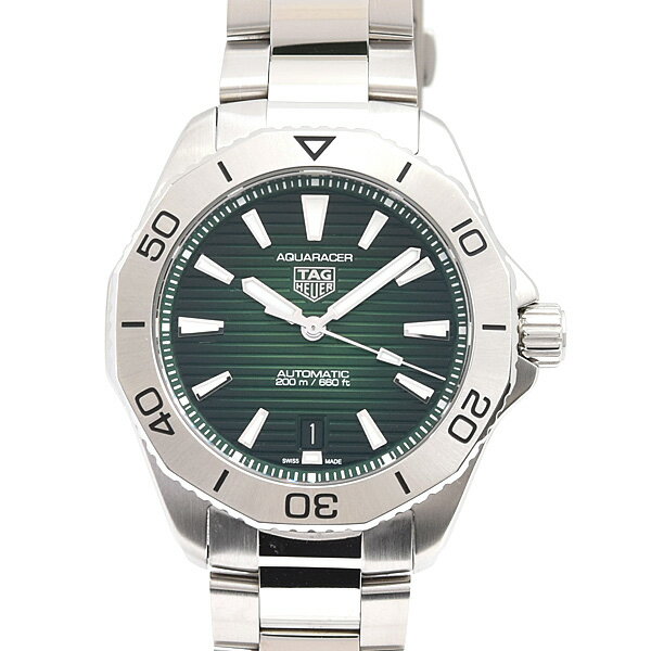 タグホイヤー 時計 メンズ アクアレーサー プロフェッショナル200 デイト 自動巻 グリーン文字盤 SS TAG Heuer WBP2115 中古