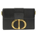 クリスチャンディオール バッグ レディース モンテーニュ 30 ボックスバッグ カーフスキン ブラック Christian Dior 中古