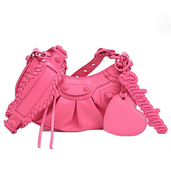 バレンシアガ バッグ レディース ル カゴール XS ショルダーバッグ ピンク マット Le Cagole レザー BALENCIAGA 671309 中古