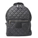 シャネル バッグ レディース コココクーン マトラッセ バックパック リュック ナイロン ブラック CHANEL 中古(4)