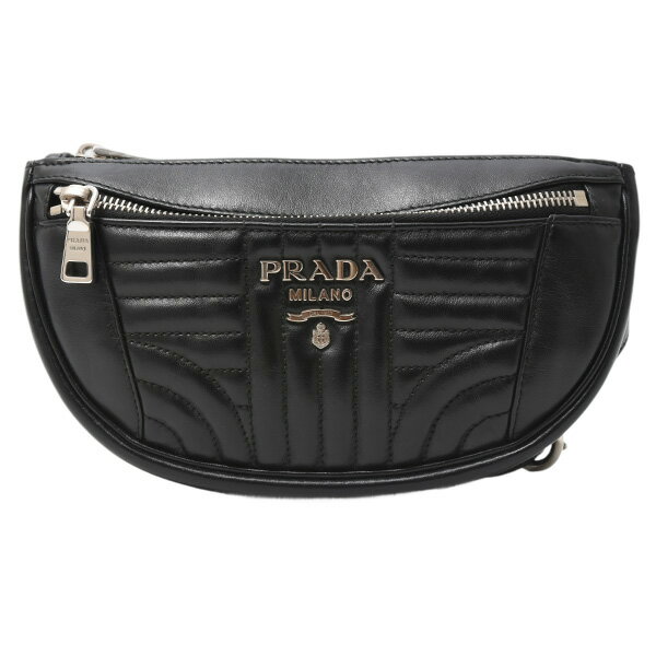 PRADA - プラダ バッグ メンズ レディース ウエストバッグ ボディバッグ ソフトカーフ NERO PRADA 1BL008 中古