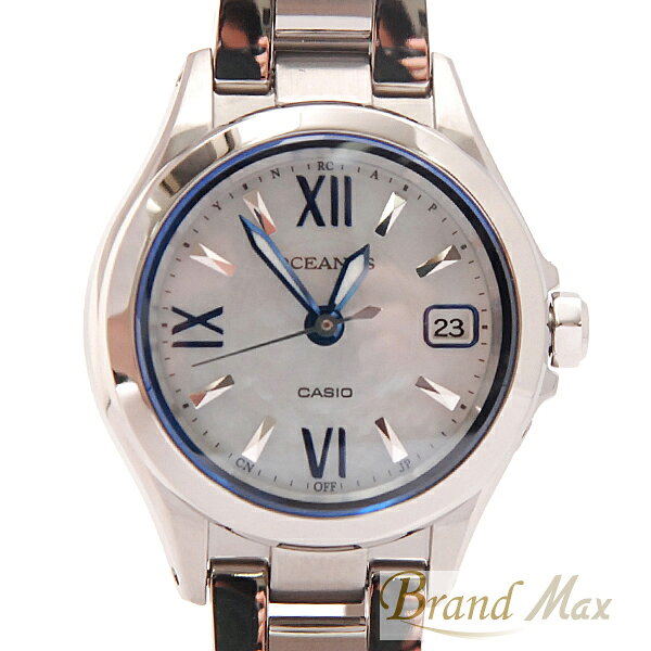 カシオ CASIO オシアナス OCW-70PJ-7AJF 電波ソーラー レディース シェル A品【中古】
