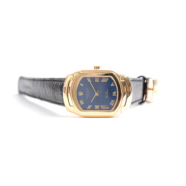 ロレックス ROLEX K18 チェリーニ 電池式 レディース W番 ブルー文字盤 6631【中古】