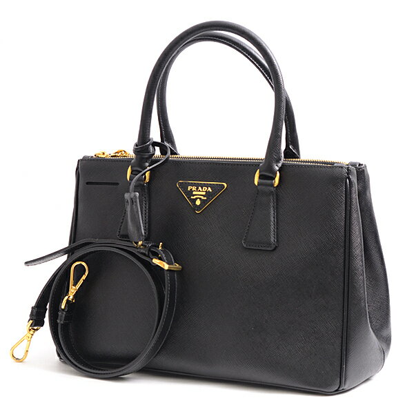 プラダ PRADA サフィアーノレザー 2WAY バッグ NERO（ブラック） レディース BN1801【中古】