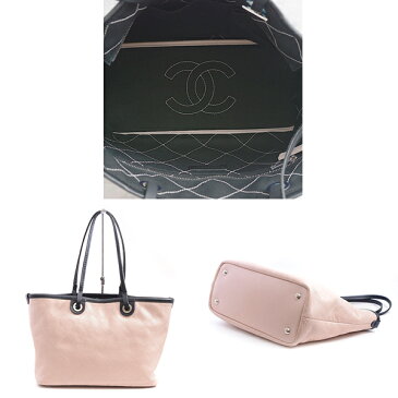 シャネル CHANEL マトラッセ トートバッグ ピンク ショッピングバッグ A92212【中古】