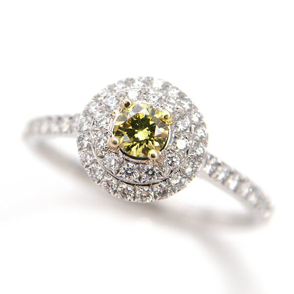 ティファニー TIFFANY ソレスト イエローダイヤ×ダイヤリング YD0.19ct レディース PT950 プラチナ【中古】のサムネイル