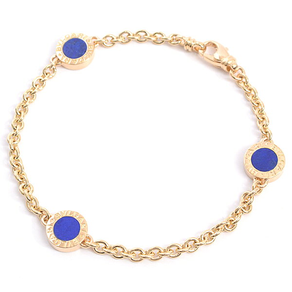 ブルガリ BVLGARI ブルガリブルガリ 3Pラピスラズリ ブレスレット レディース 750YG イエローゴールド【中古】のサムネイル