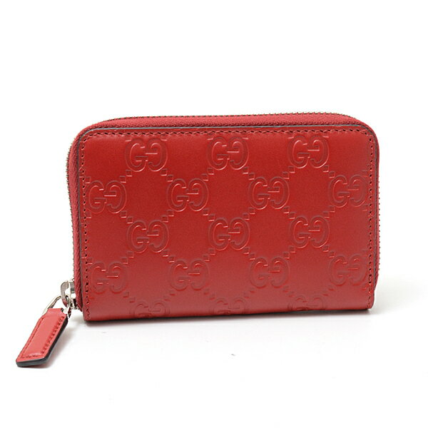 グッチ GUCCI グッチシマ コインケース レッド レザー メンズ 255452【未使用展示品】