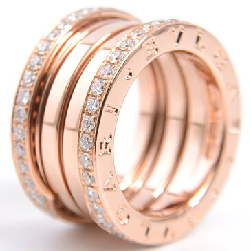 ブルガリ BVLGARI ビー ゼロワン B-ZERO1 ダイヤモンド リング 49号 レディース 750PG ピンクゴールド【中古】