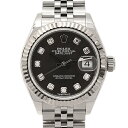 ロレックス ROLEX デイトジャスト SS×WG 10Pダイヤ レディース 自動巻 グレー文字盤 279174G【中古】