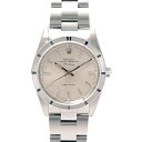 ロレックス 時計 メンズ エアキング エンジンターンドベゼル シルバー文字盤 自動巻 ROLEX Air-King 14010M SS【中古】