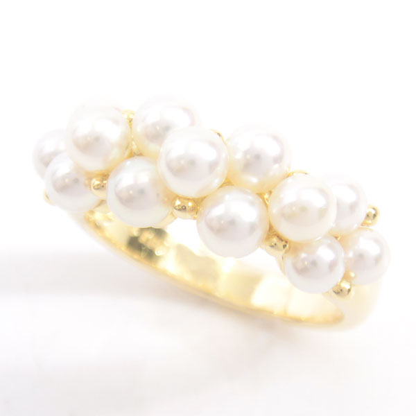 ミキモト 指輪 レディース K18 ベビーパール リング 11号 真珠 イエローゴールド MIKIMOTO 【中古】のサムネイル